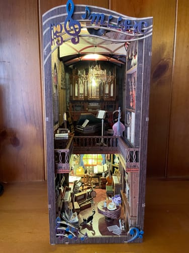 Customer photo review of Timeless Melody DIY Wooden Book Nook Shelf Insert