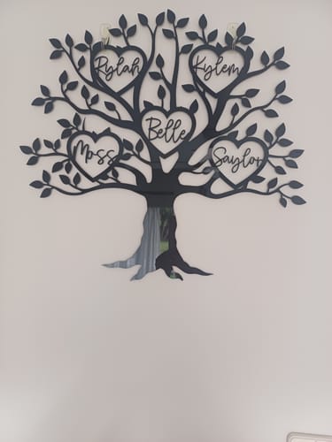 Customer photo review of Personalised Family Tree Wall Art