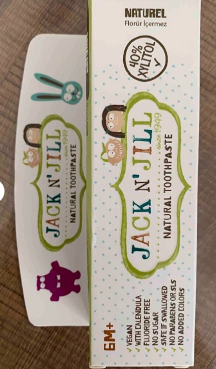 Customer photo review of Jack N'Jill Doğal Diş Macunu Aromasız 50g (Kasada Ekstra %15 İndirim)
