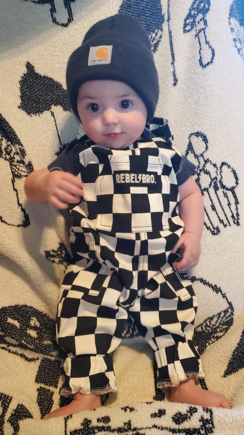 Customer photo review of The Live Fast Checkered Overall in Venice