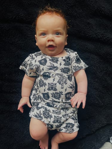 Customer photo review of Bummie Two Piece Set in Born to be Wild