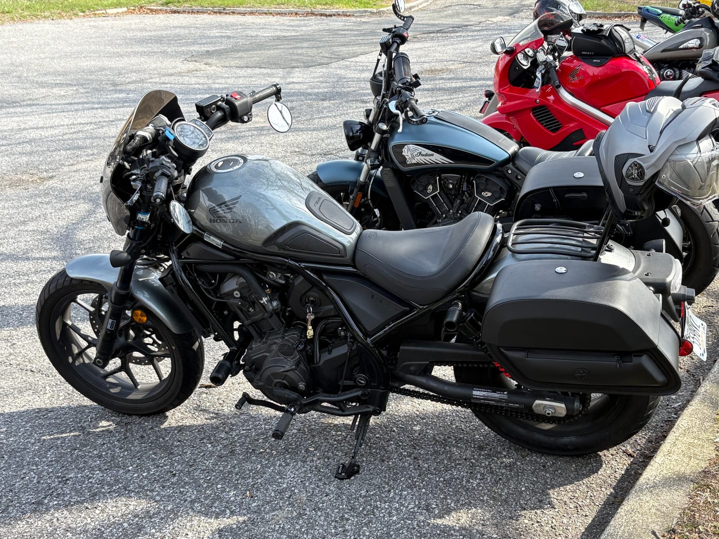 Customer photo review of 28L - Pantheon Medium Quick Mount Honda Rebel 1100 Motorcycle Saddlebags