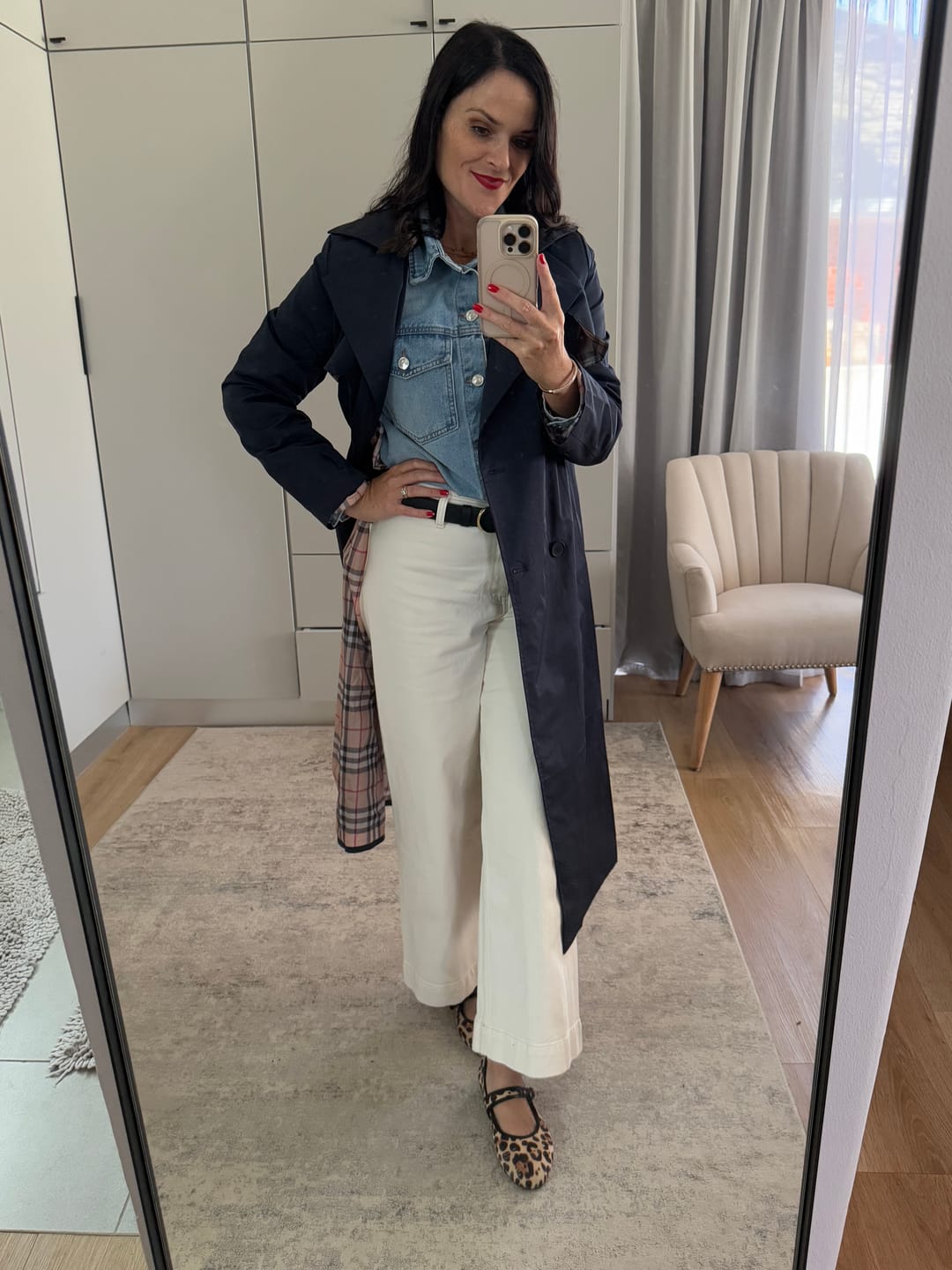 Customer photo review of NAVY TRENCH