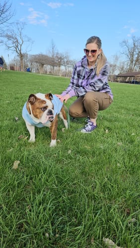 Customer photo review of Sunblock Dog T-Shirt - Blue
