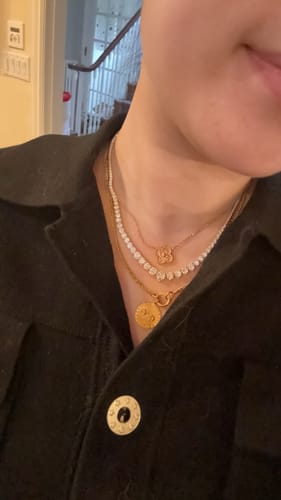 Customer photo review of M & Co. Diamond Riviera Necklace