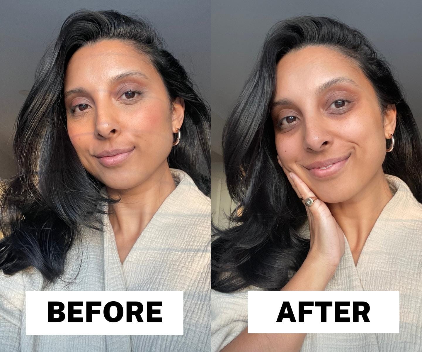 Customer photo review of Turmeric Collagen Facial Mask