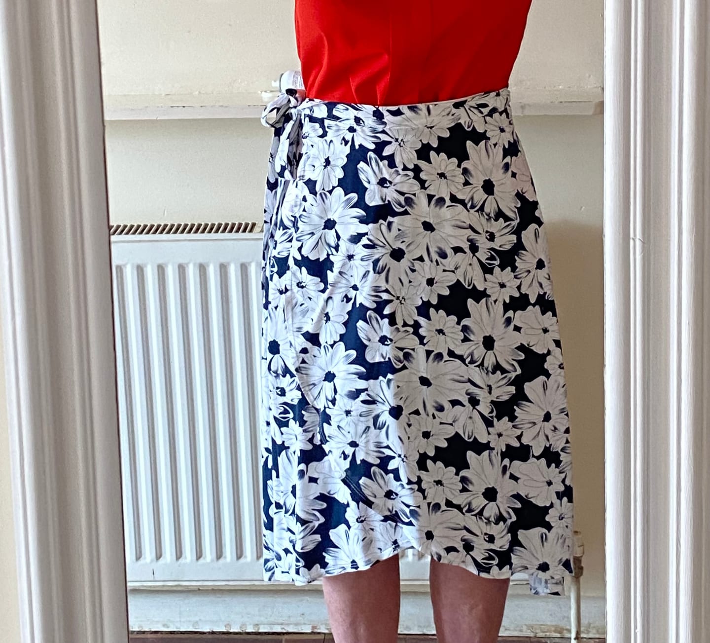 Customer photo review of Doodled Flowers Viscose Challis Fabric