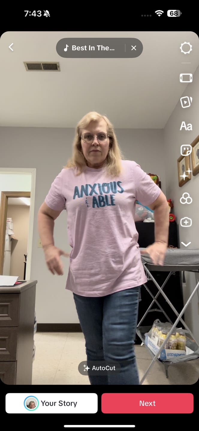 Customer photo review of Anxious & Able T-Shirt