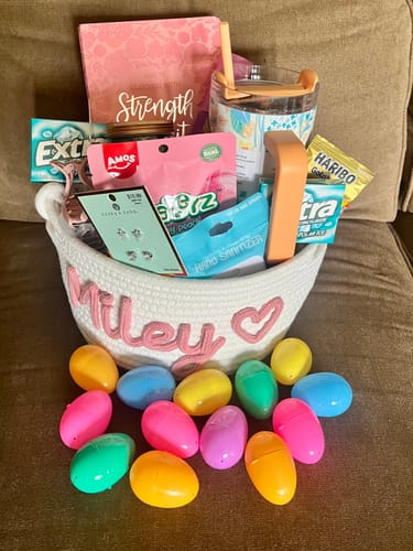 Customer photo review of Baby Knits™ Personalized Knitted Basket