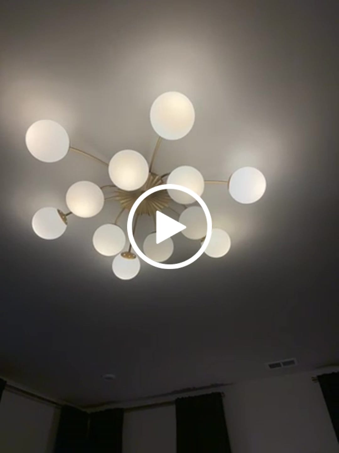 Customer video review of Blossom 12-Light Opal Glass Bubble Semi Flush Chandelier