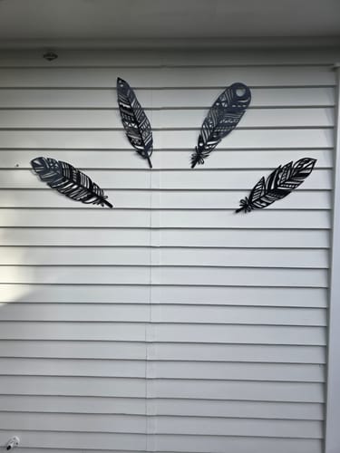 Customer photo review of Boho Four Piece Feather Set