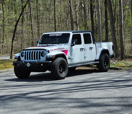 Customer photo review of Sport/Sahara/Overland/Willys Hood Graphic - Topography (Black Background)
