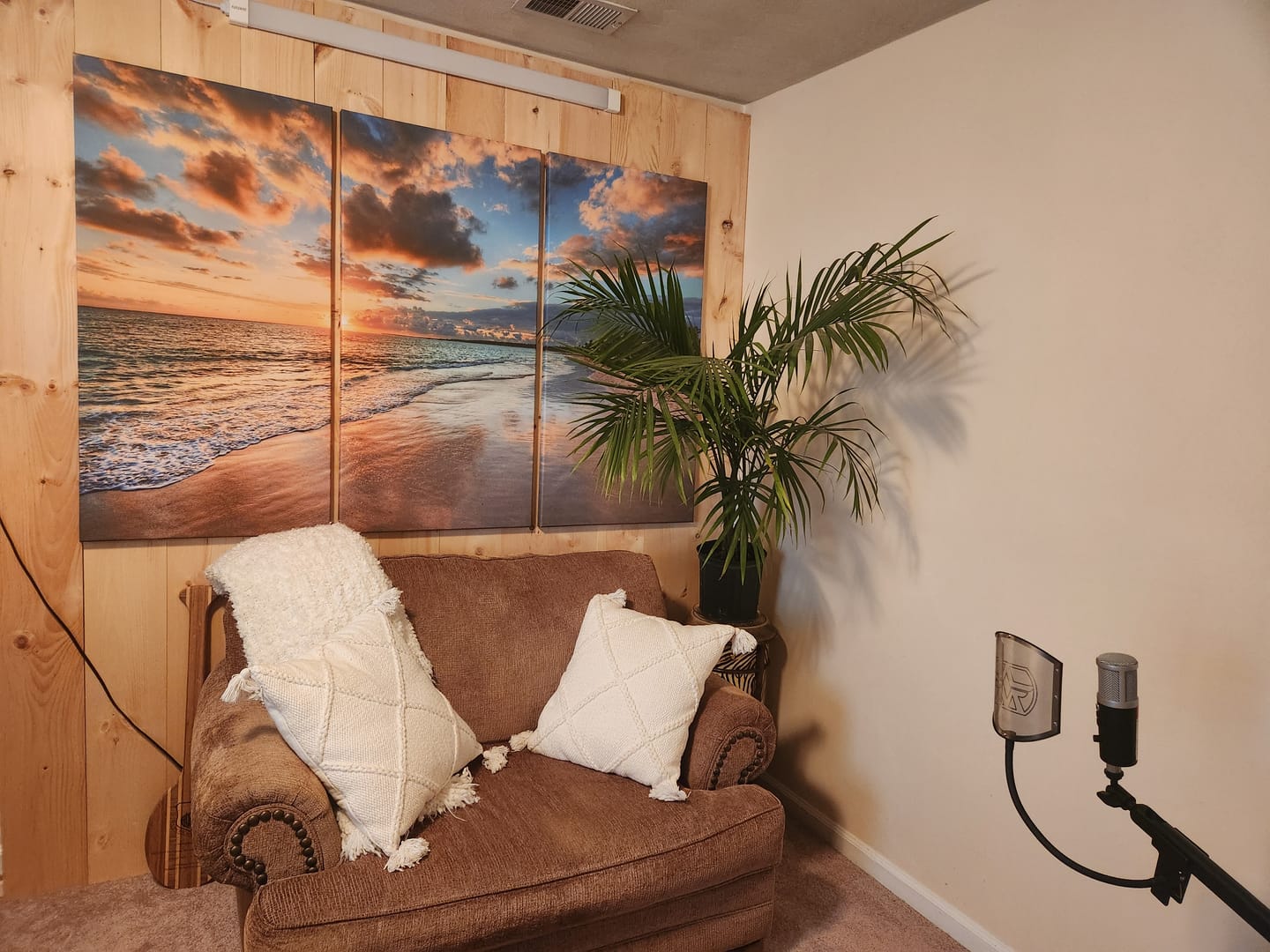 Customer photo review of Serene Beach Sunset Wall Art | Coastal Ocean Canvas Print | Ready to Hang Tropical Decor for Home or Office