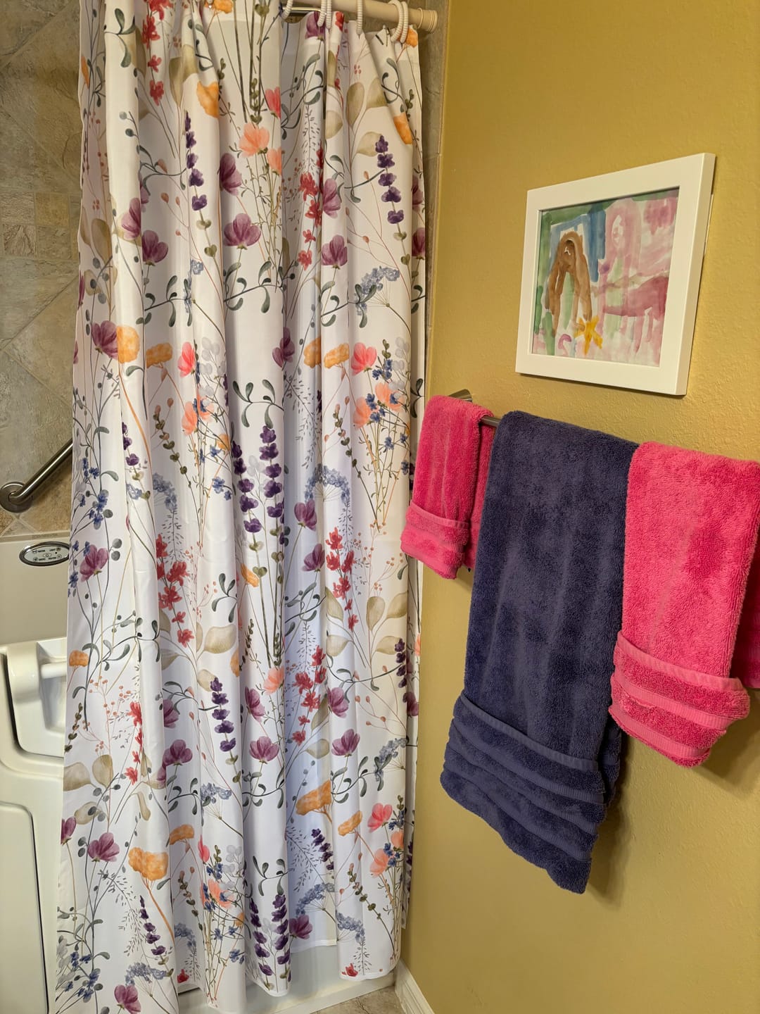 Customer photo review of Wildflowers Shower Curtain - Lavender & Gold