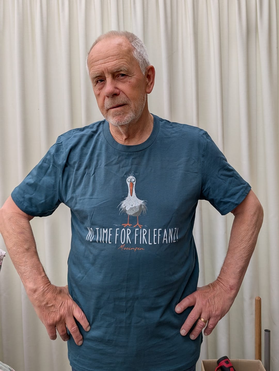 Customer photo review of No time for Firlefanz!  · Herren Premium Bio T-Shirt