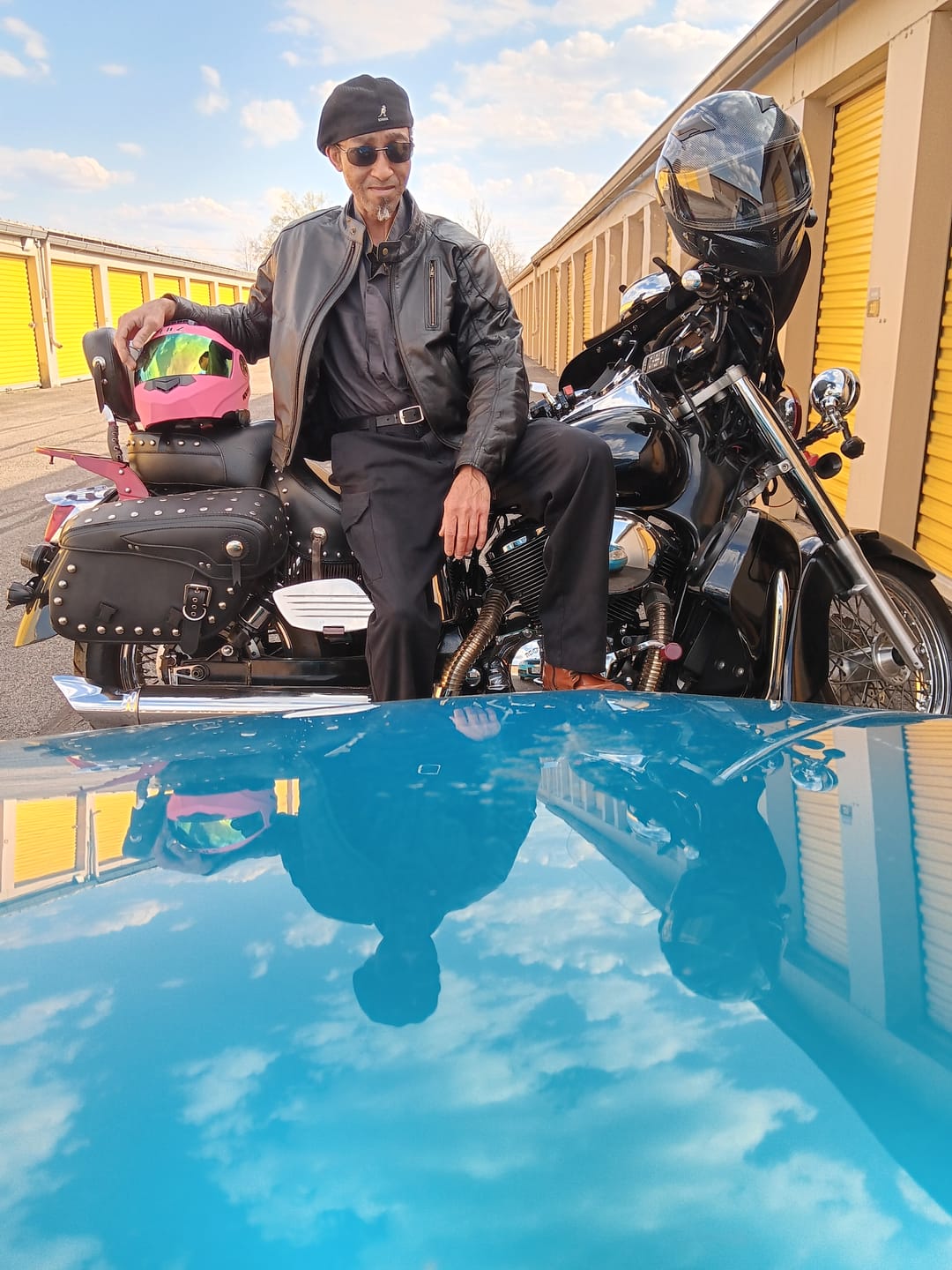 Customer photo review of HWK Leather Cafe Racer Jacket