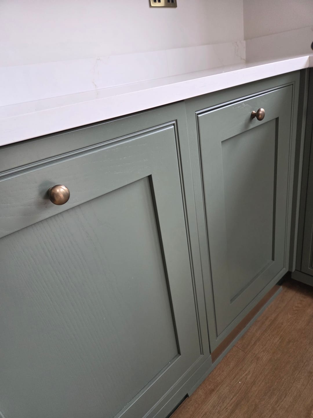 Customer photo review of Classic Aged Brass Cupboard Handles