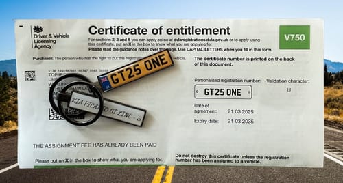 Customer photo review of Personalised Metal Number Plate Keyring