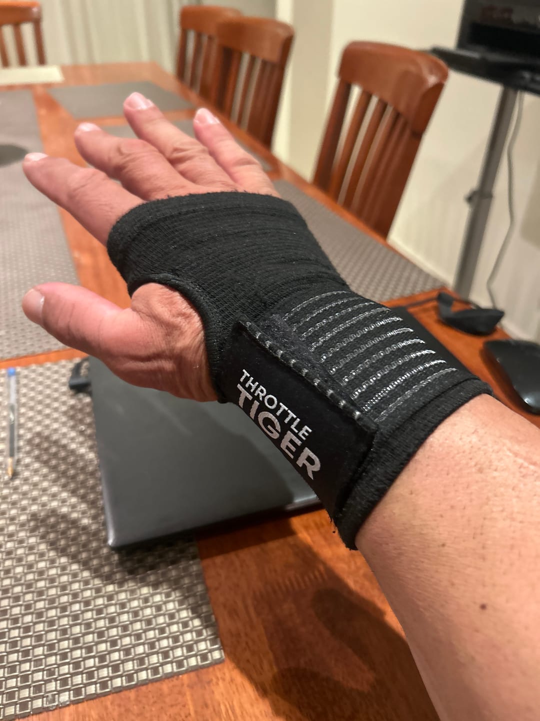 Customer photo review of Motorcycle Wrist Support - Ride Without Wrist Pain