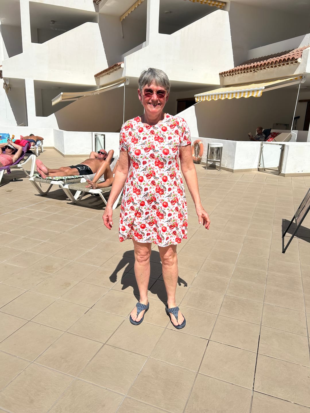 Customer photo review of Pomegranates and Birds Bamboo Jersey Fabric