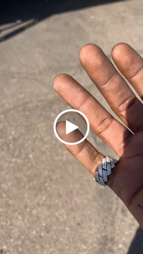 Customer video review of 3 Carat VVS1 Moissanite Cuban Link Ring