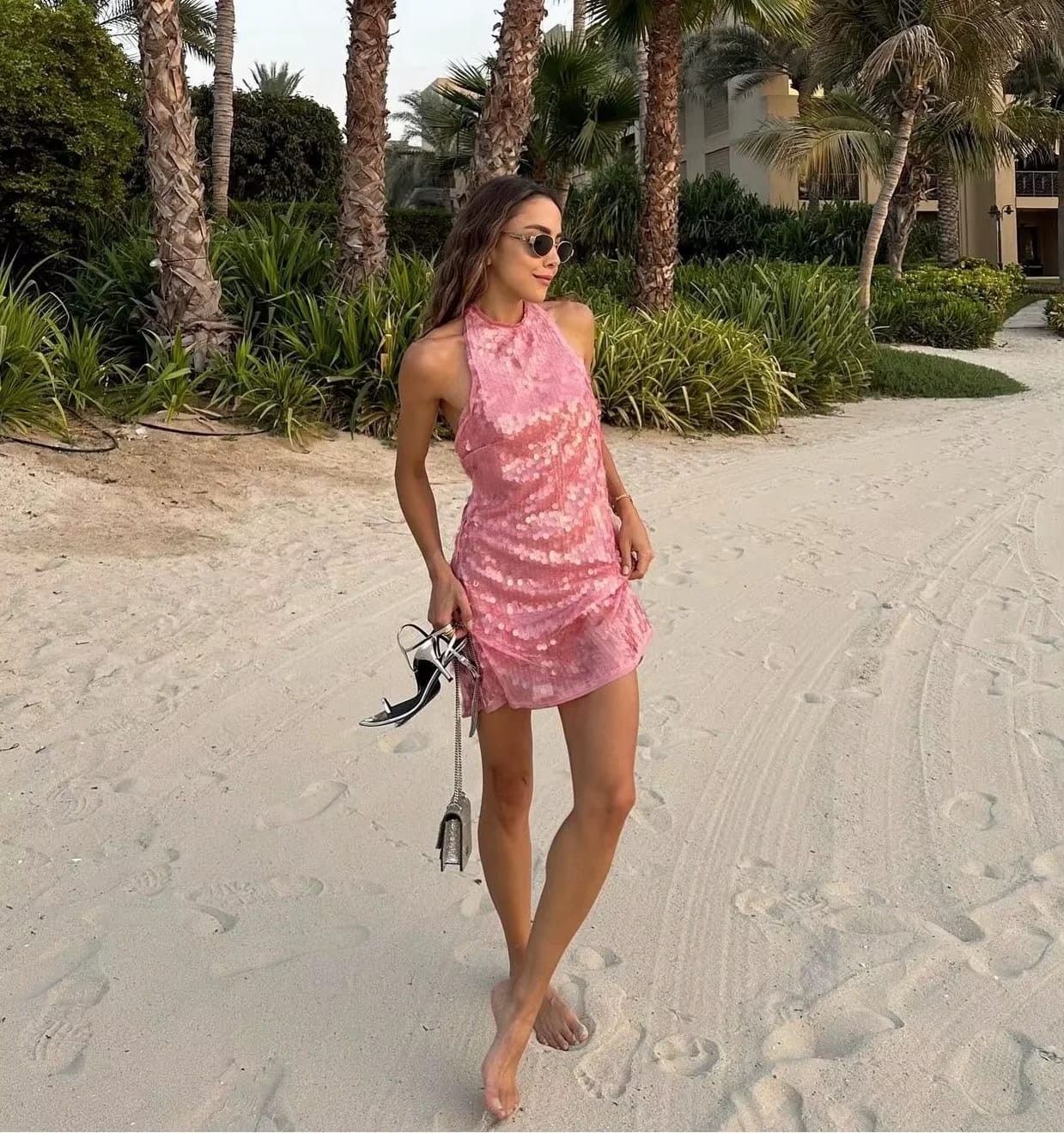 Customer photo review of Bella Sequin Mini Dress