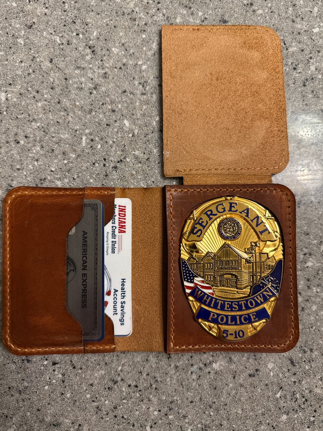 Customer photo review of Minimalist Badge Wallet