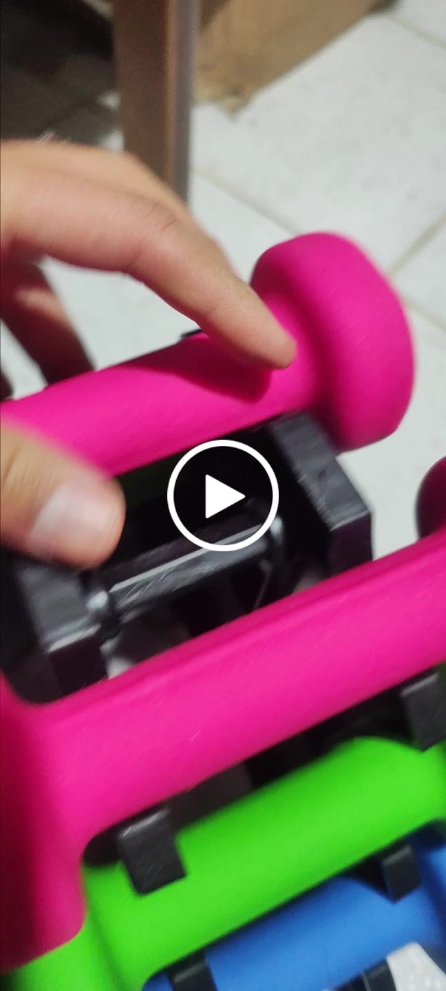 Customer video review of Sets de Mancuernas de Neopreno + RACK
