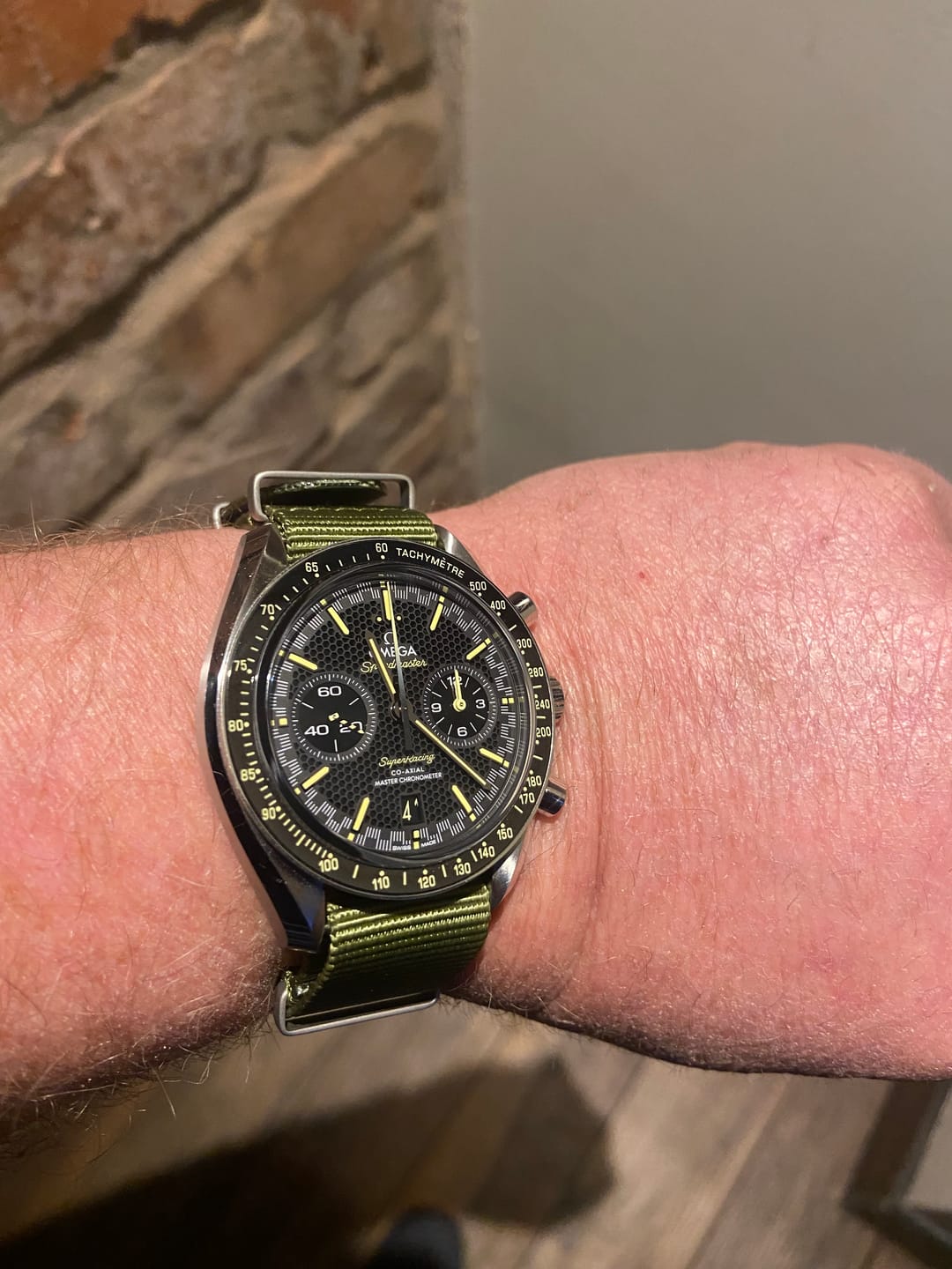Customer photo review of Classic Military Style Strap - Military Green With Black PVD Buckle and Keepers