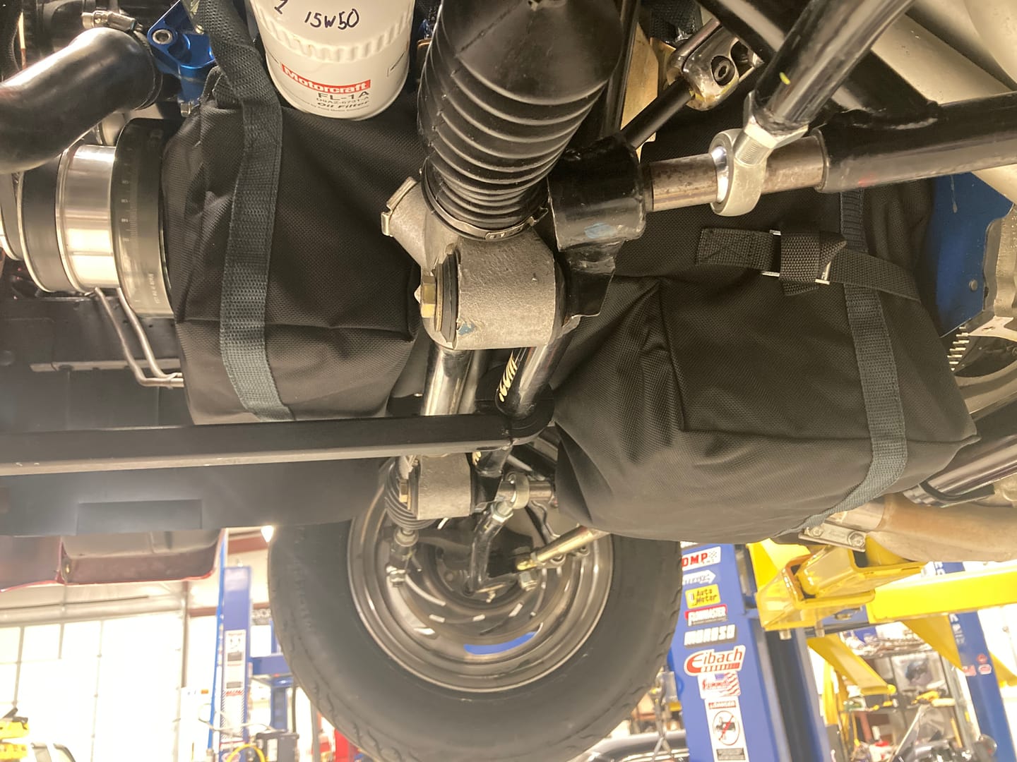Customer photo review of Motion Raceworks SBF Engine Diaper for Dual Sump for Moroso 20534 / 20520 and similar Oil Pan