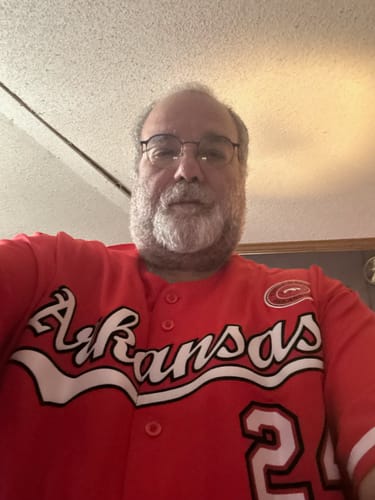 Customer photo review of Custom Red White-Black Classic Style Authentic Baseball Jersey