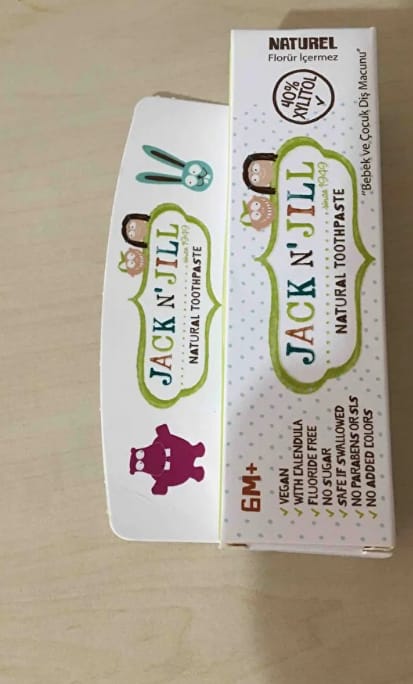 Customer photo review of Jack N'Jill Doğal Diş Macunu Aromasız 50g (Kasada Ekstra %15 İndirim)