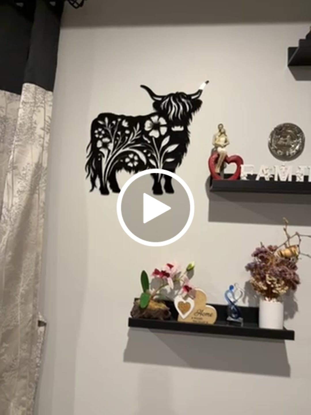 Customer video review of Floral Highland Cow