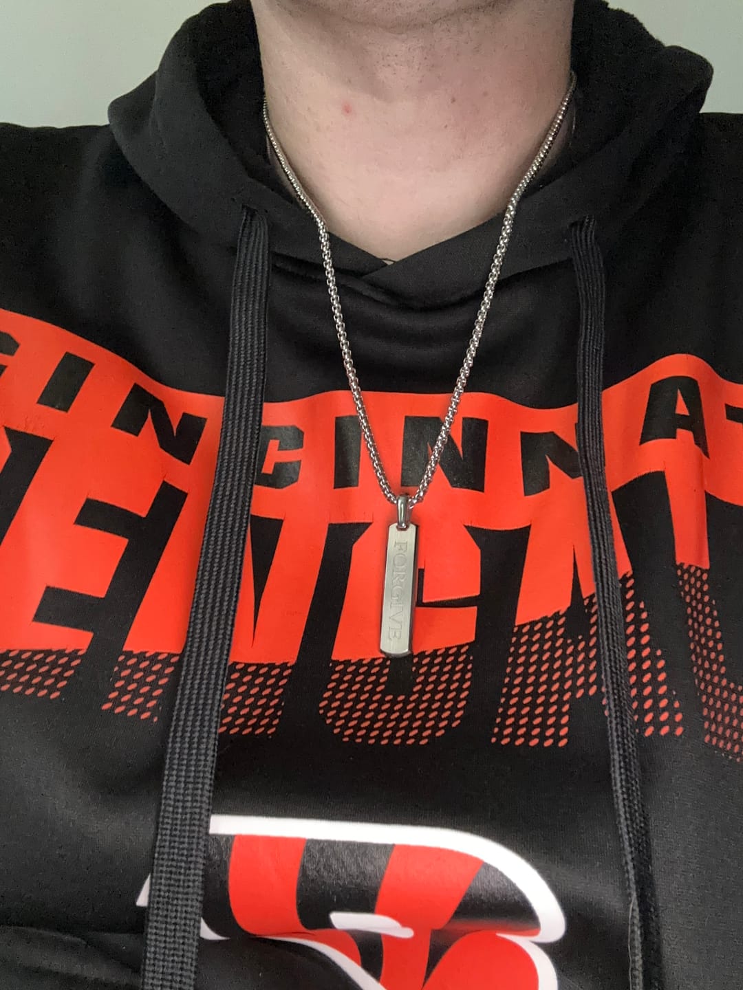 Customer photo review of Beveled Edge Bar Pendant