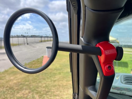 Customer photo review of JL/JLU A-Pillar Side Jeep Mirrors with Base Mount Driver AND Passenger