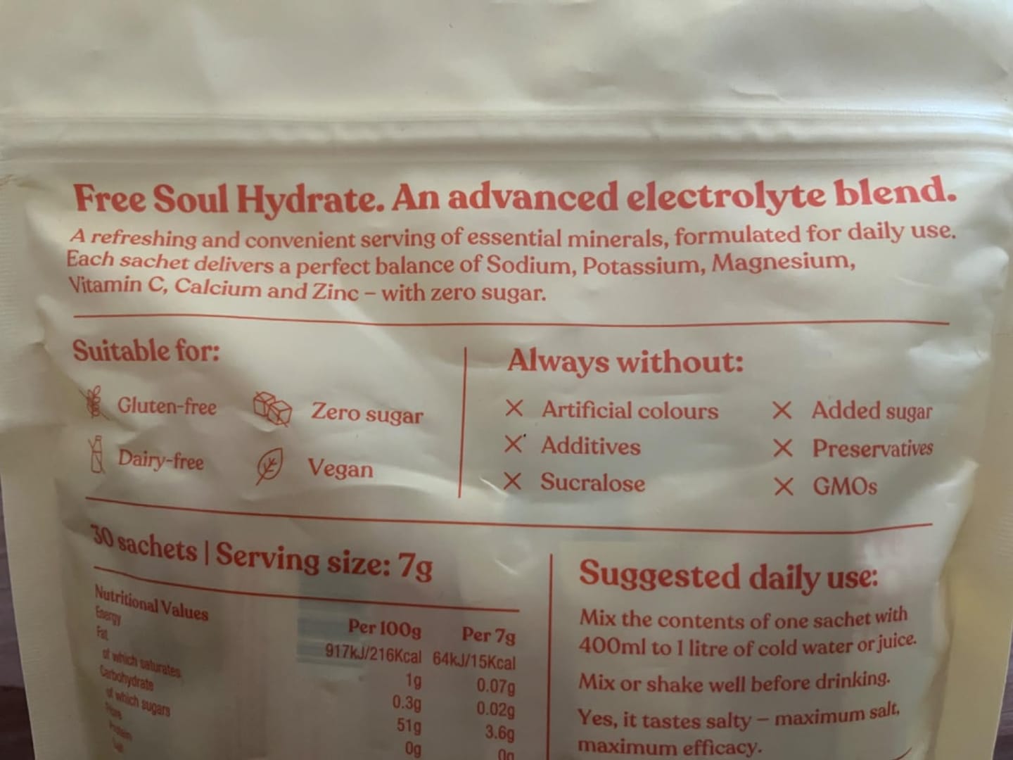 Customer photo review of Free Soul Hydrate