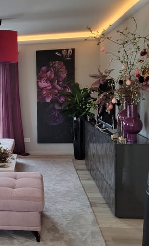 Customer photo review of Leinwandbild | Vintage Pfingstrosen | Schmal