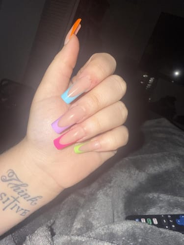 Customer photo review of XCOATTIPS® French - Long Square Brighter Pastel Tips