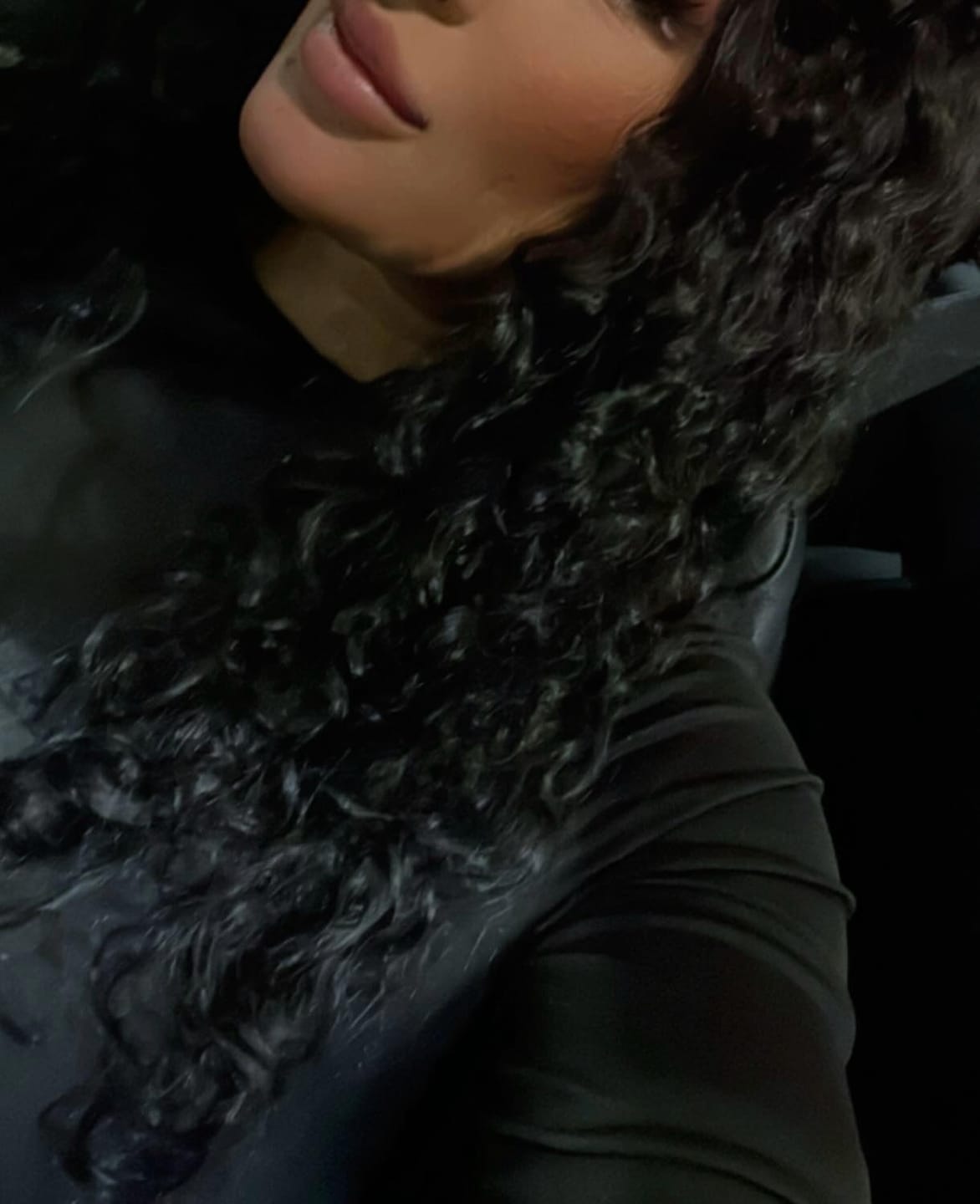 Customer photo review of Raw Indian Curly Hair Extensions