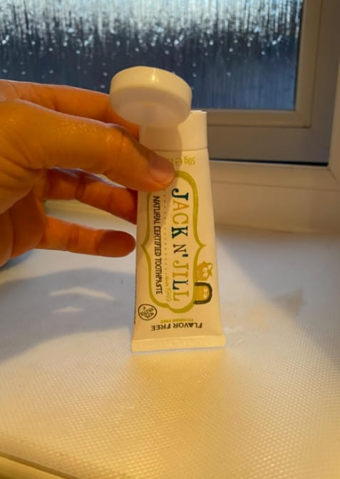 Customer photo review of Jack N'Jill Doğal Diş Macunu Aromasız 50g (Kasada Ekstra %15 İndirim)