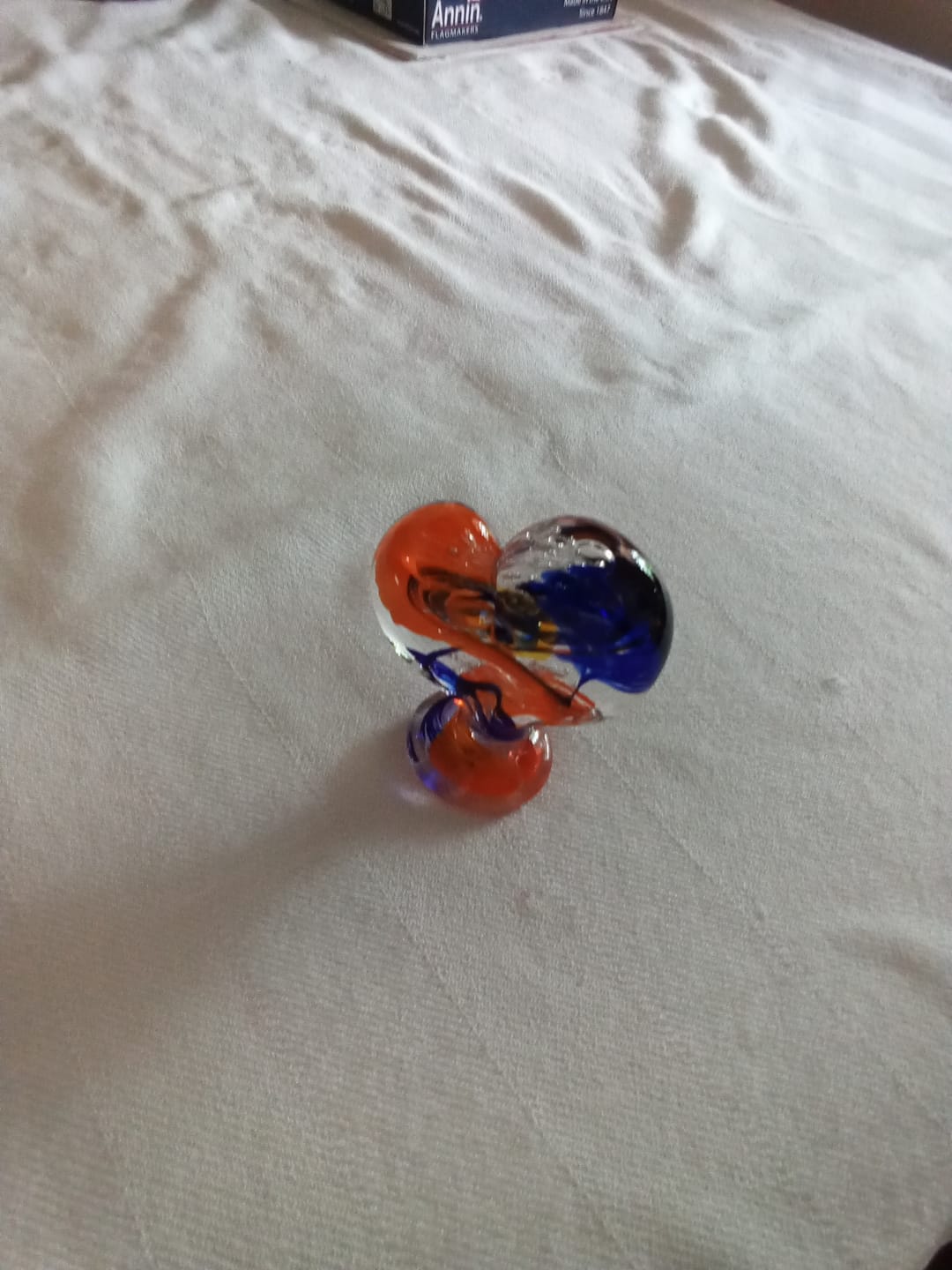 Customer photo review of Glass Heart with Cremation Ash - Standing