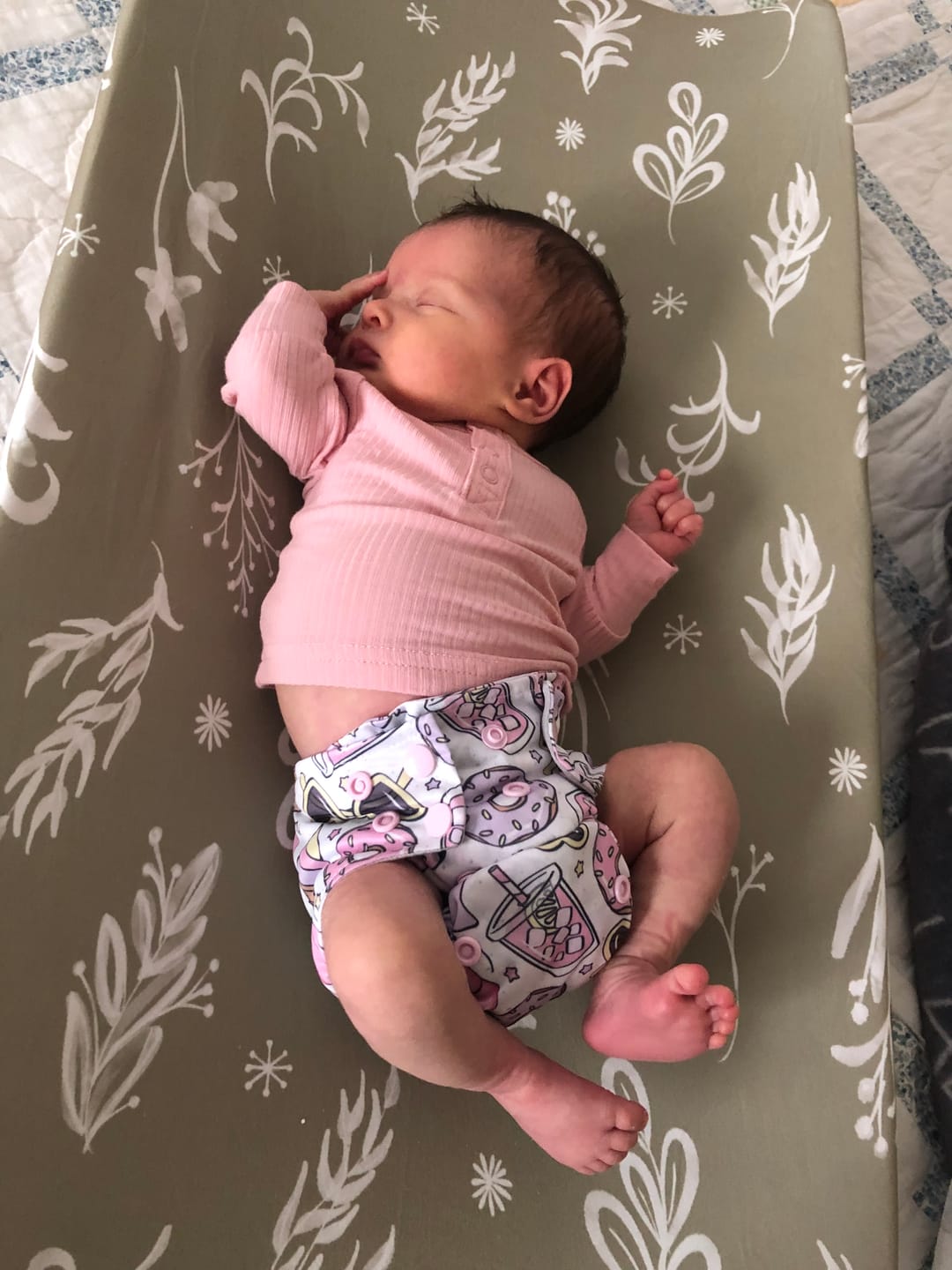 Customer photo review of Tiny Tushies Newborn AIO Cloth Diaper