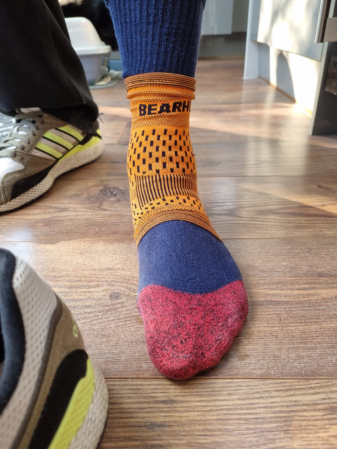 Customer photo review of Bamboo Ankle Compression Support Sleeve For Achilles Tendon And Ankle Sprains
