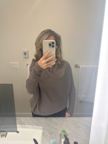 Customer photo review of Asymmetric Draped | Mink