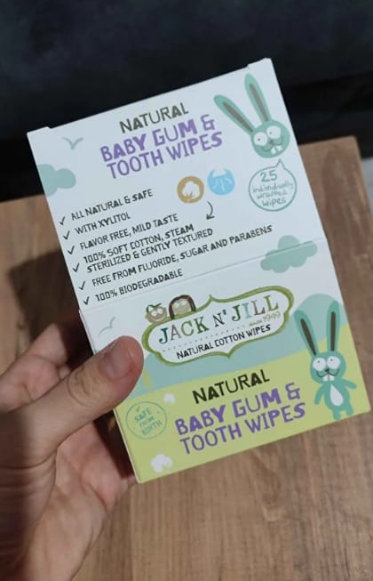 Customer photo review of Jack N’ Jill Steril Bebek Diş ve Damak Mendili - 25'li Paket (Kasada Ekstra %15 İndirim)