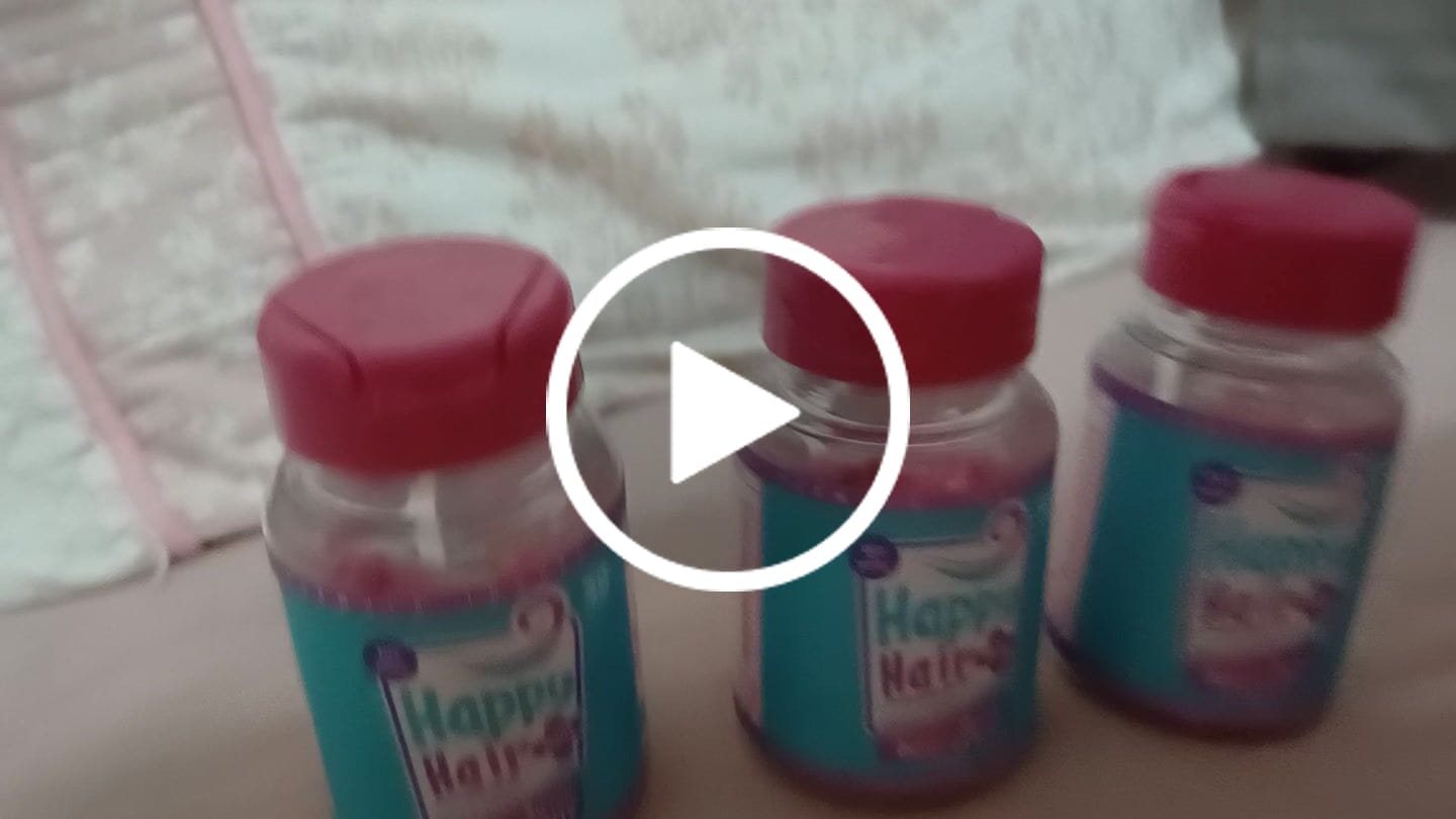 Customer video review of Happy Hair 3 Potes
