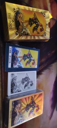 Customer photo review of Golden Foil Tarot Deck – Luxurious