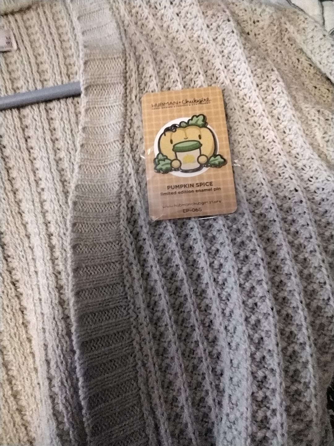 Customer photo review of Pumpkin Spice Pin