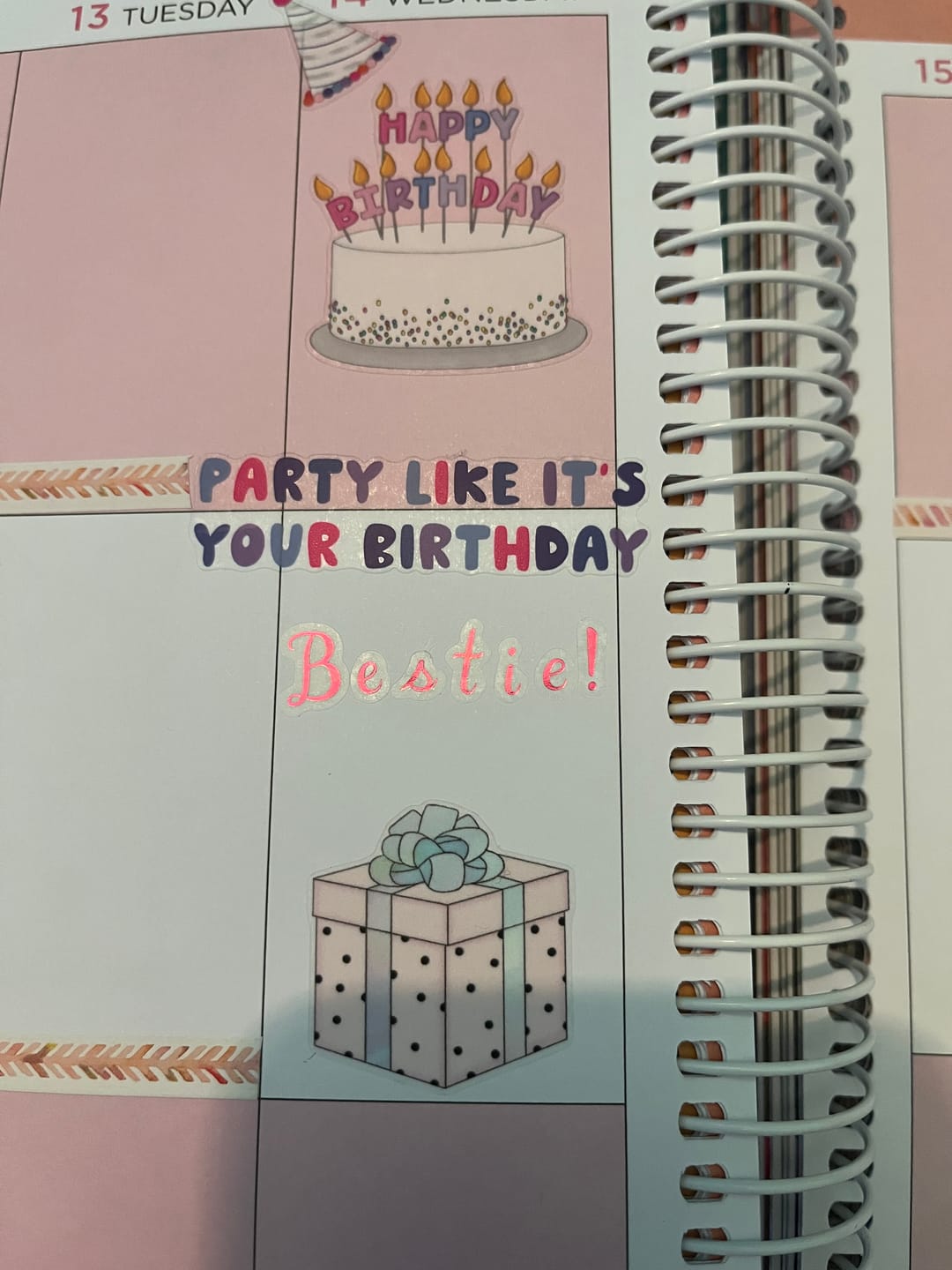 Customer photo review of It's My Birthday Pre-cut PET Tape