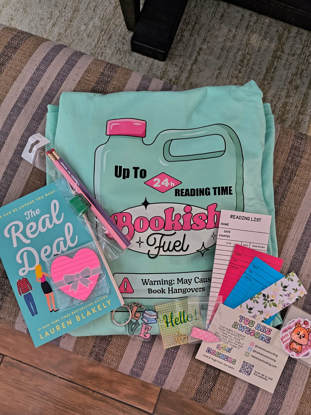 Customer photo review of Book Lovers Monthly T-Shirt Club